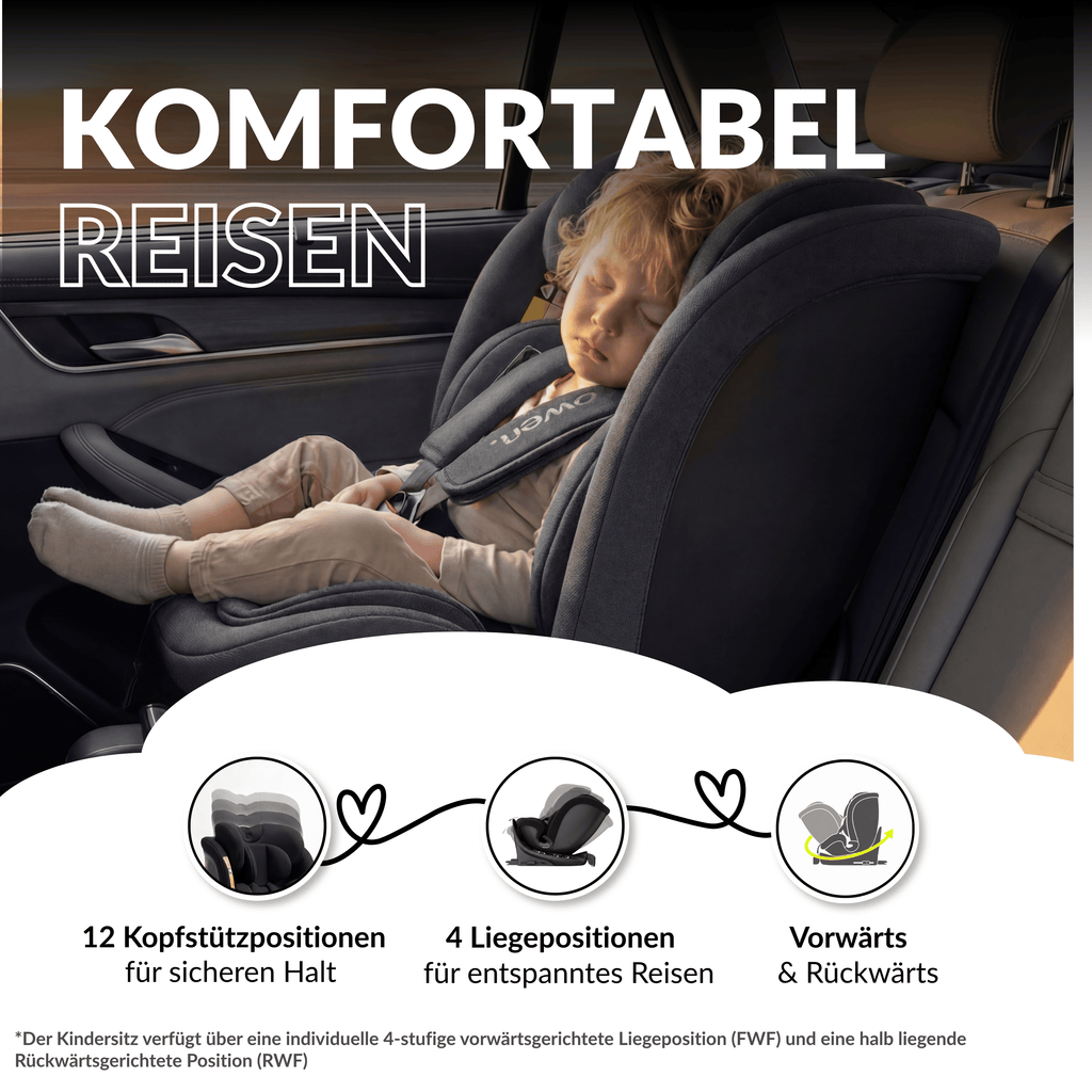 OWEN® 3-in-1 Kindersitz mit ISOFIX 360º Comfy