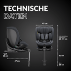 OWEN® 3-in-1 Kindersitz mit ISOFIX 360º Comfy