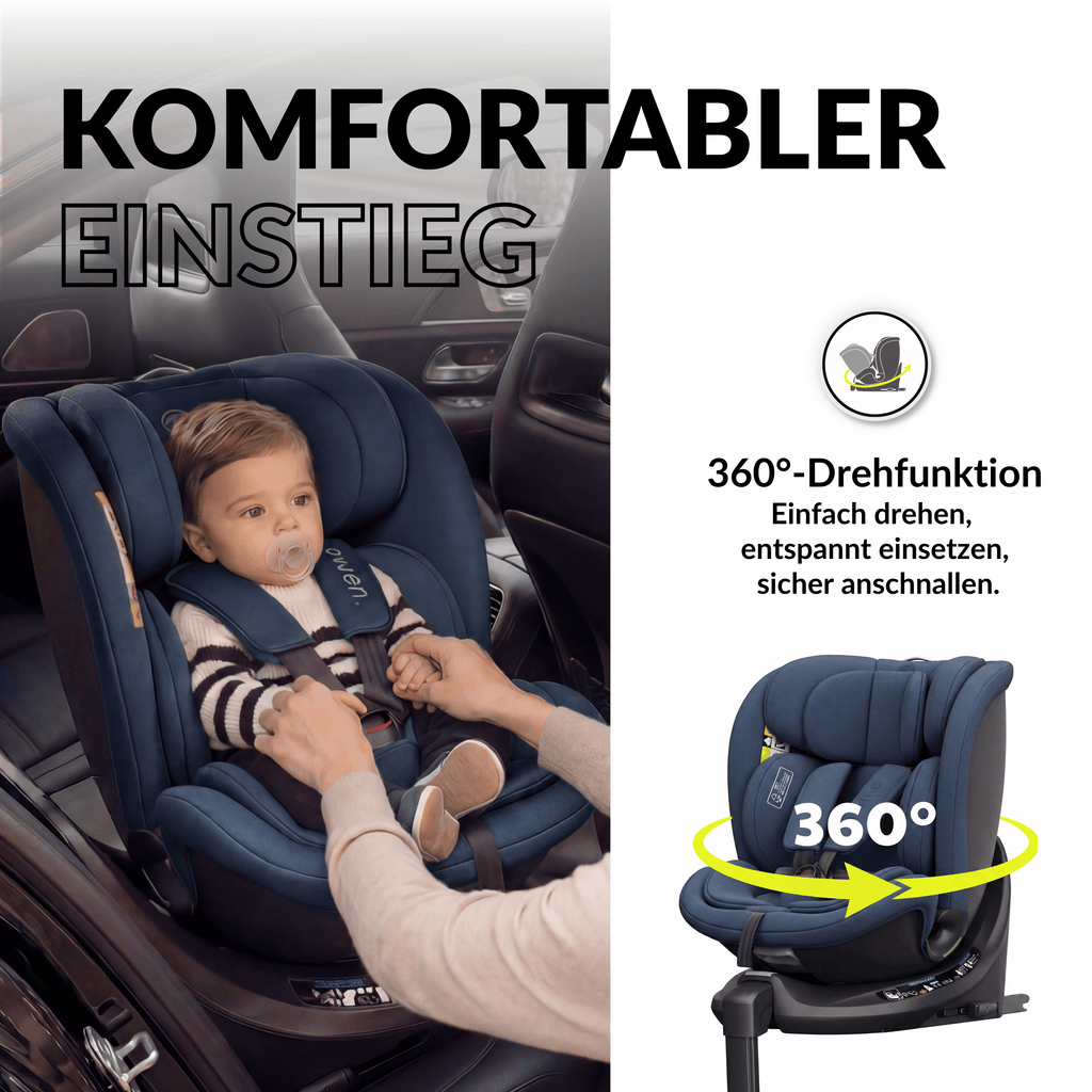 OWEN® 3-in-1 Kindersitz mit ISOFIX 360º Comfy