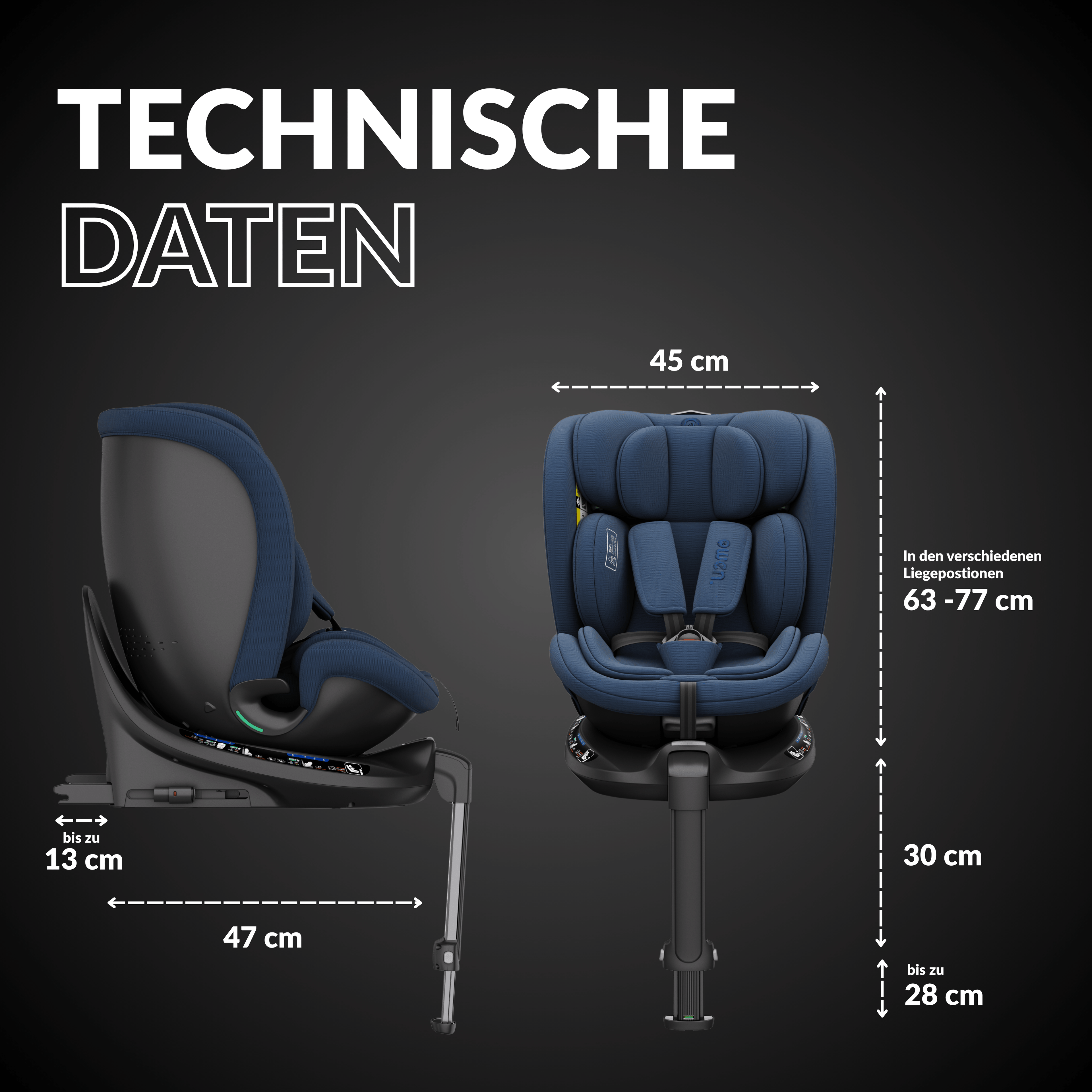 OWEN® 3-in-1 Kindersitz mit ISOFIX 360º Comfy
