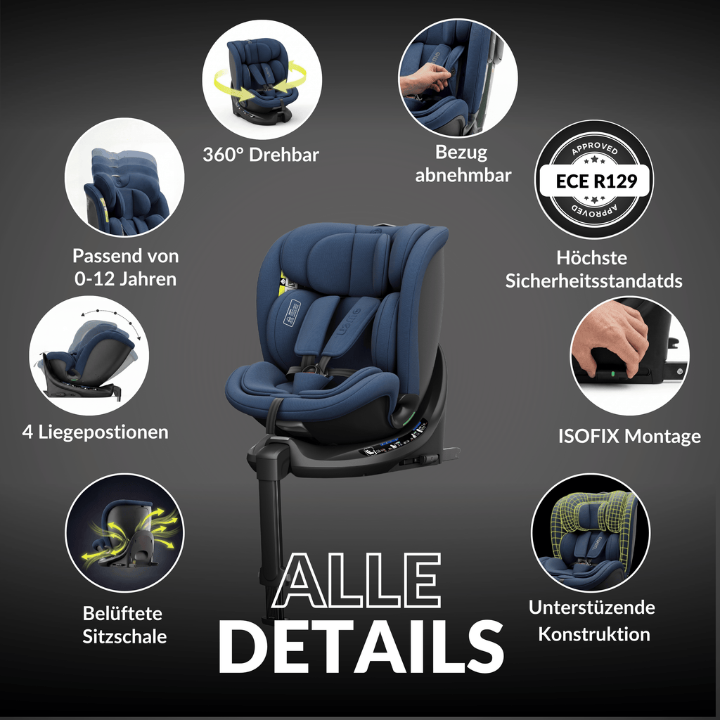 OWEN® 3-in-1 Kindersitz mit ISOFIX 360º Comfy
