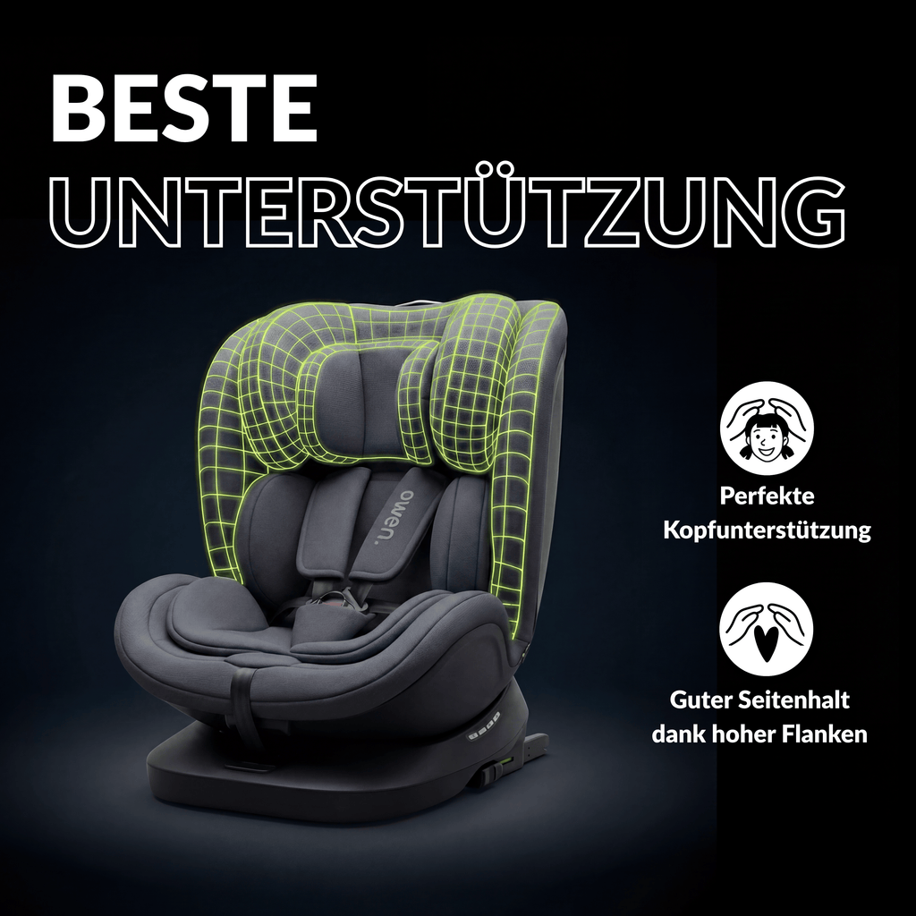 OWEN® 3-in-1 Kindersitz mit ISOFIX 360º Comfy