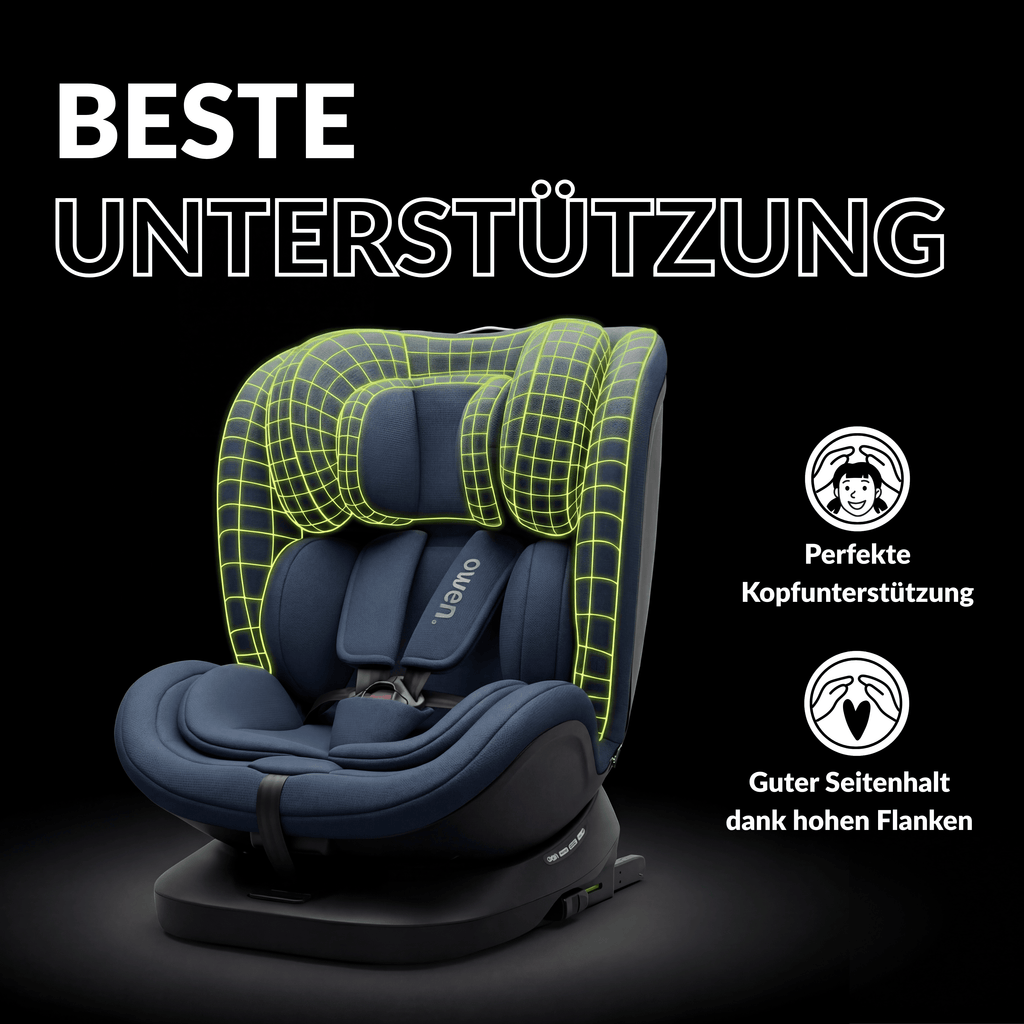 OWEN® 3-in-1 Kindersitz mit ISOFIX 360º Comfy