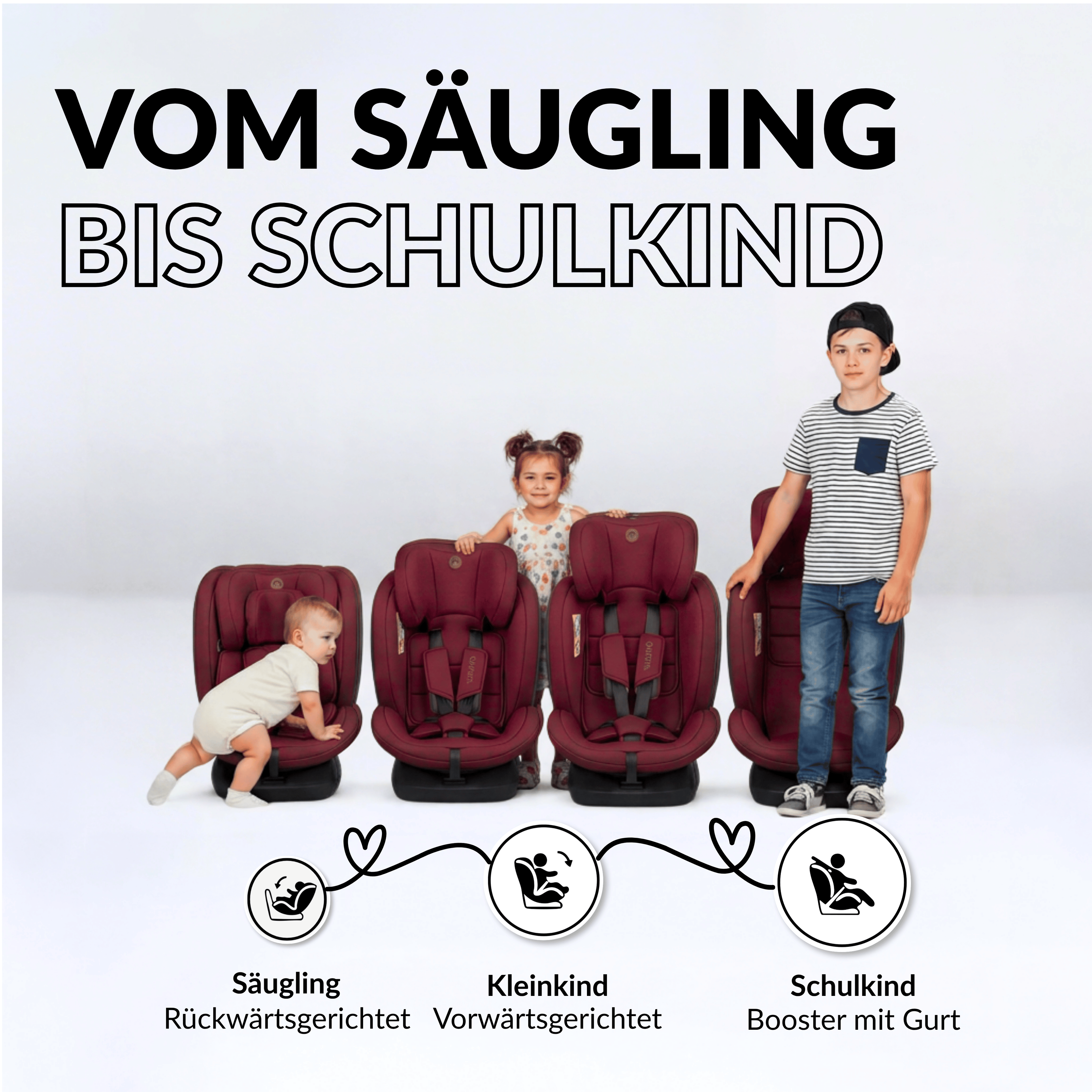 OWEN® 3-in-1 Kindersitz mit ISOFIX 360º Comfy