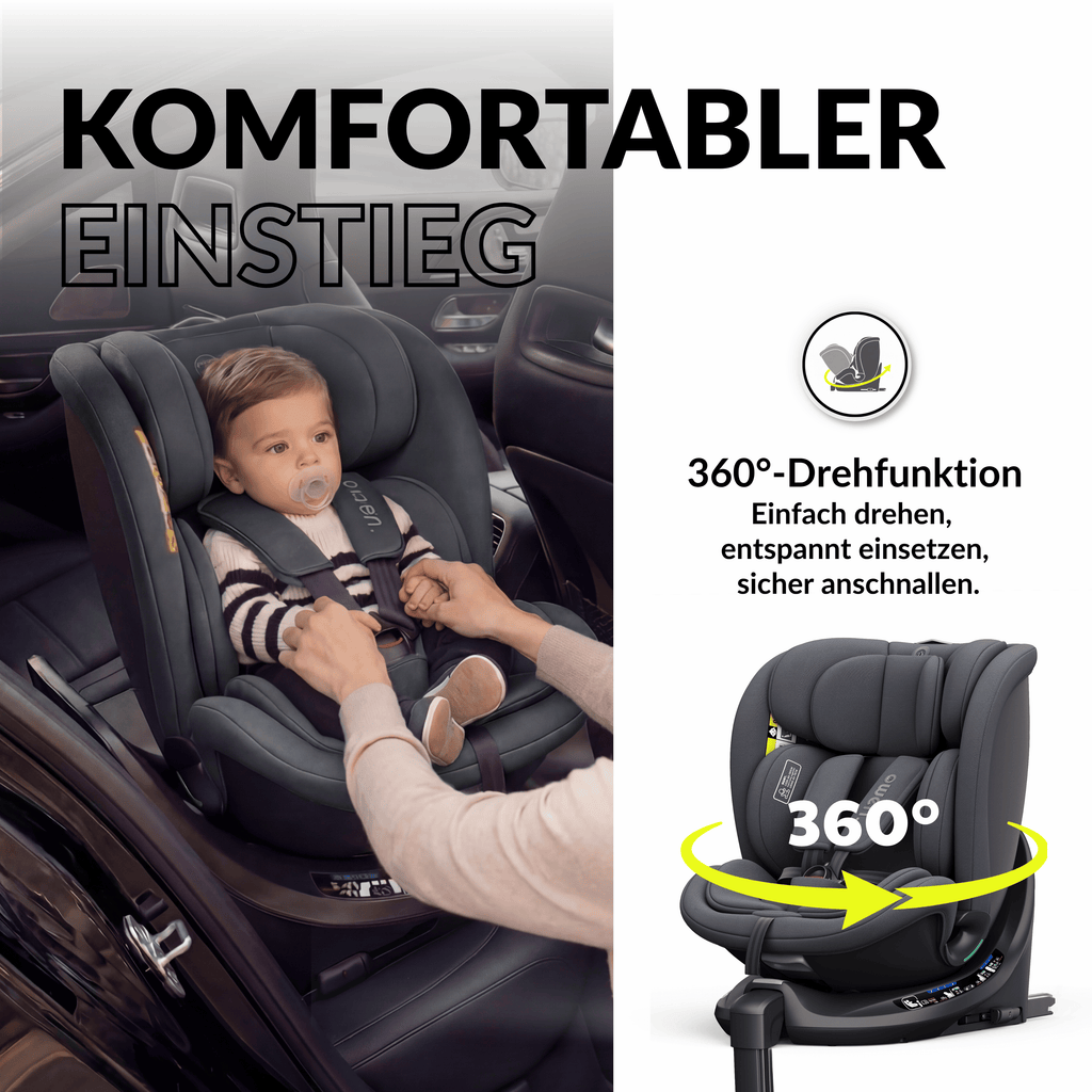 OWEN® 3-in-1 Kindersitz mit ISOFIX 360º Comfy