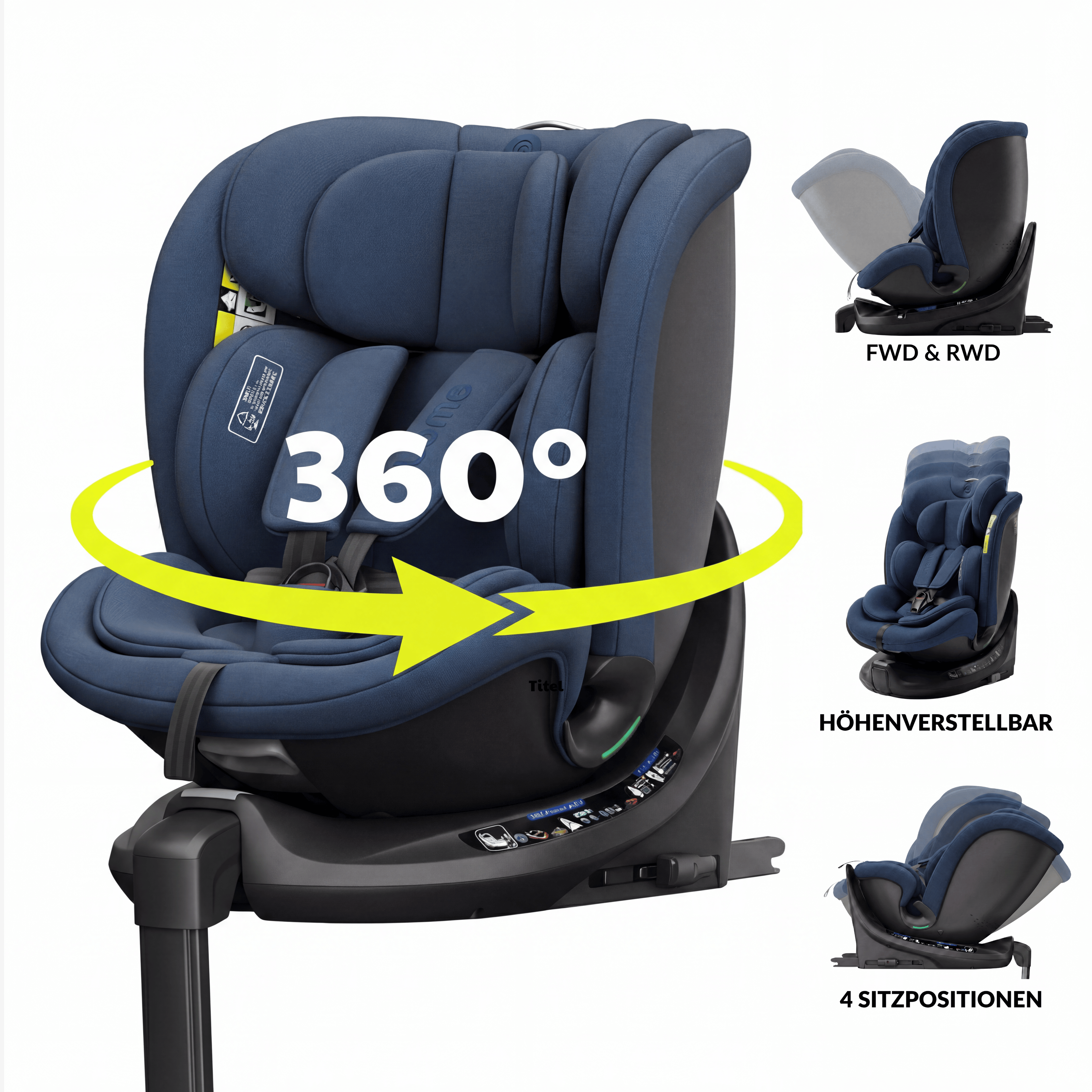 OWEN® 3-in-1 Kindersitz mit ISOFIX 360º Comfy
