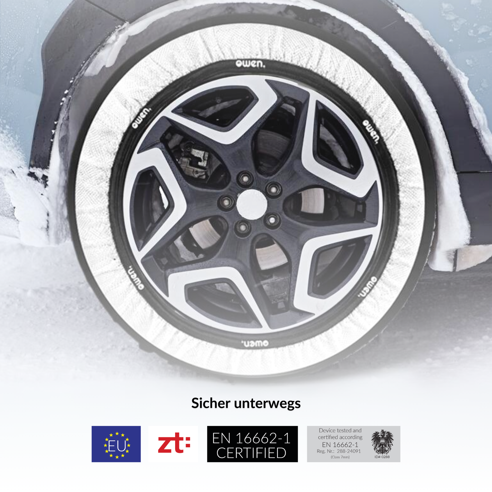 OWEN® Textil Schneesocken / Schneeketten