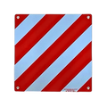 Warntafel für Italien, rot/weiß reflektierende Überlängentafel 50 × 50 cm