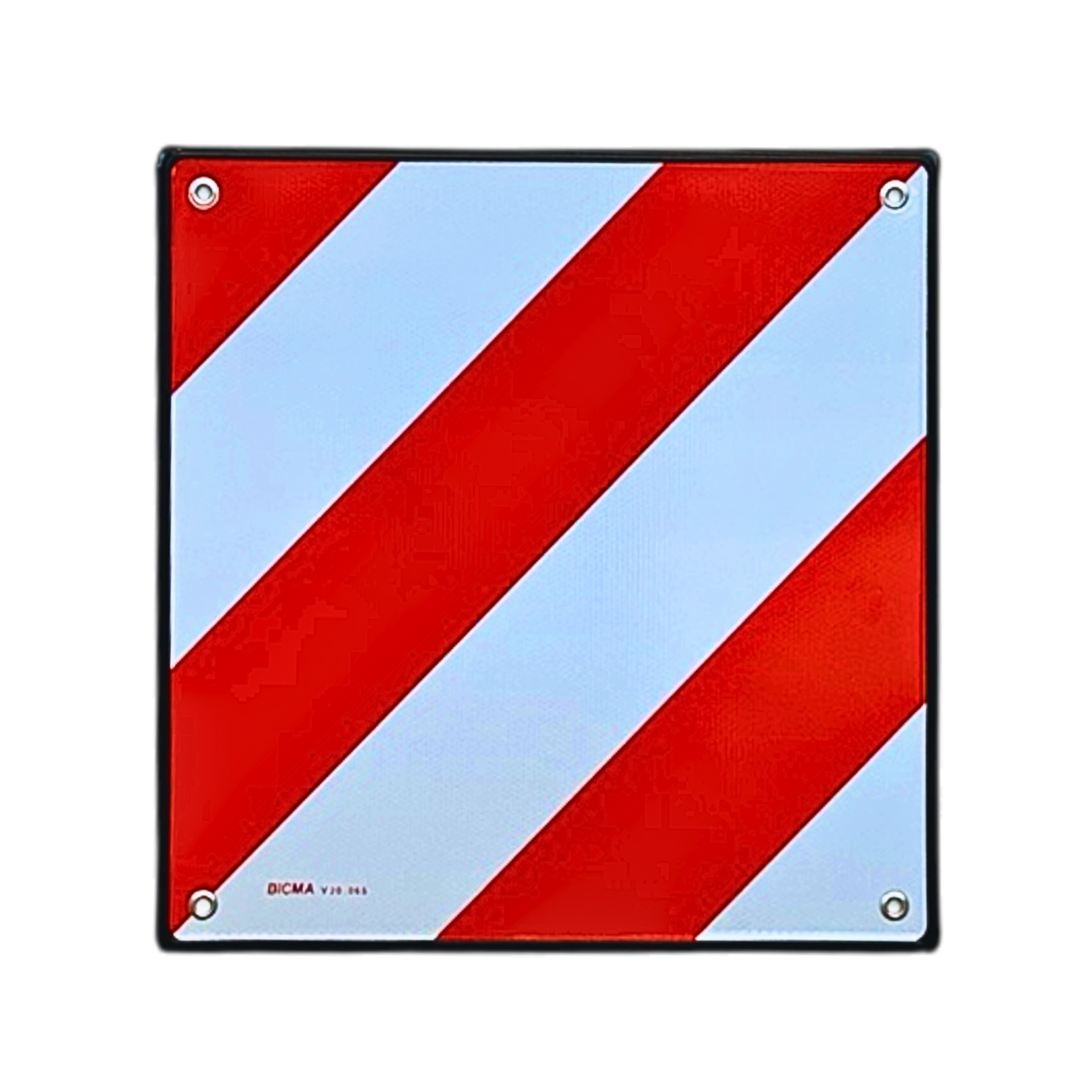 Warntafel für Spanien, rot/weiß reflektierende Überlängentafel 50 × 50 cm