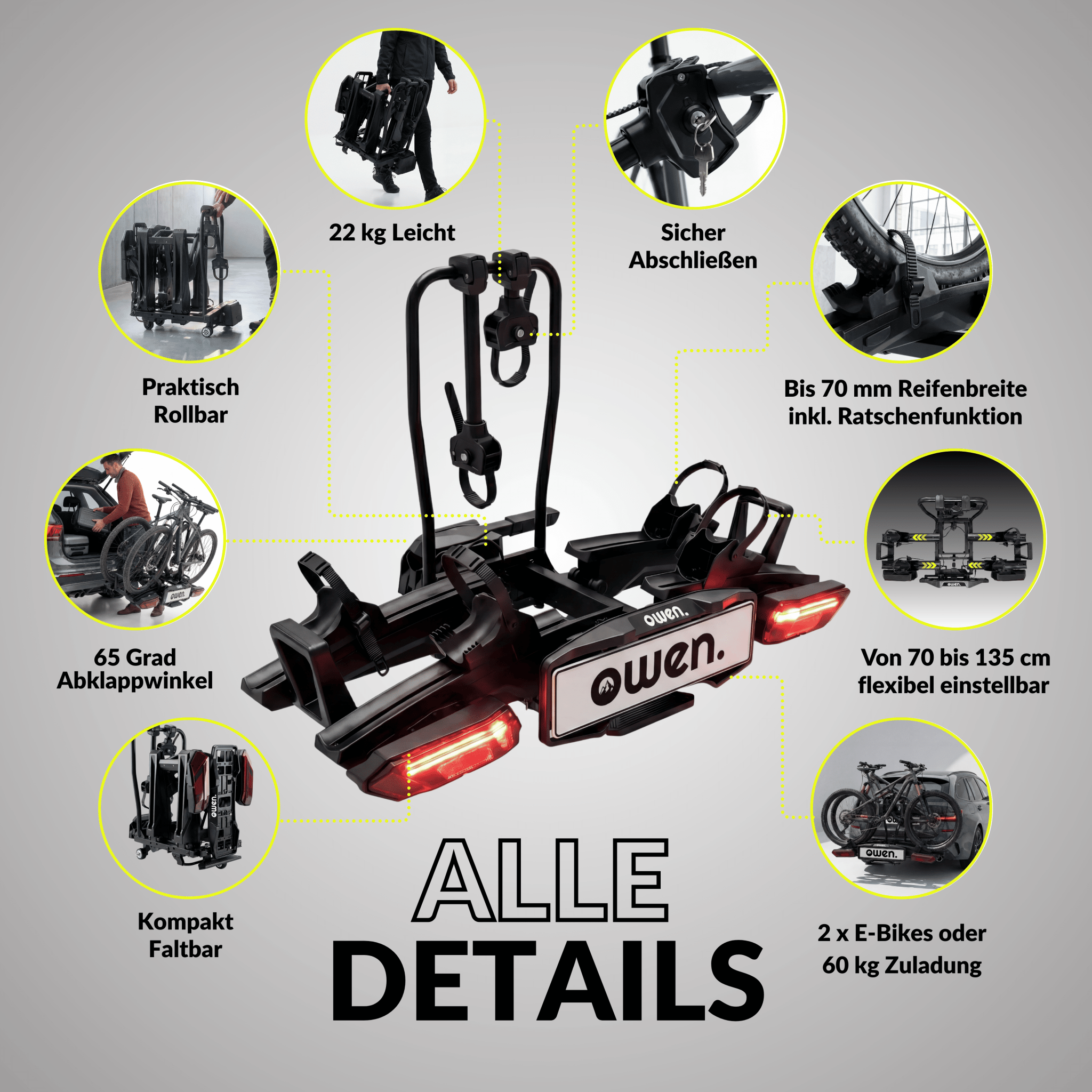 fahrradträger anhängerkupplung e mountainbike E-Bike Fahrradträger für die Anhängerkupplung – OWEN