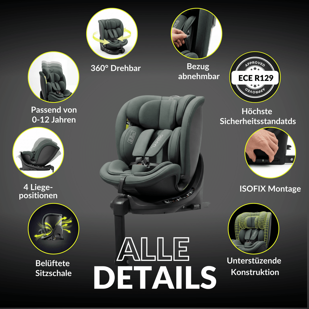 OWEN® 3 - in - 1 Kindersitz mit ISOFIX 360º Comfy - OWEN
