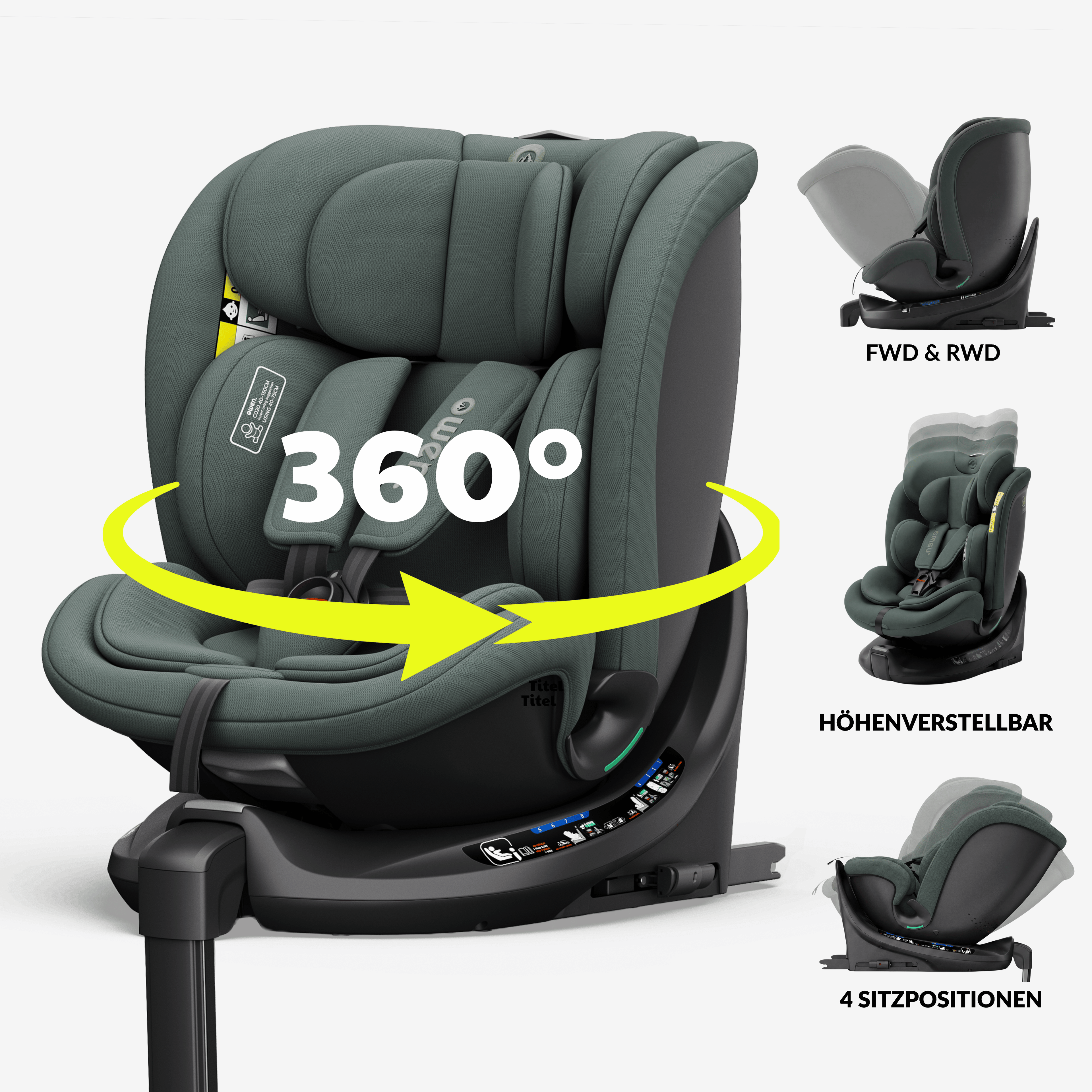 OWEN® 3 - in - 1 Kindersitz mit ISOFIX 360º Comfy - OWEN