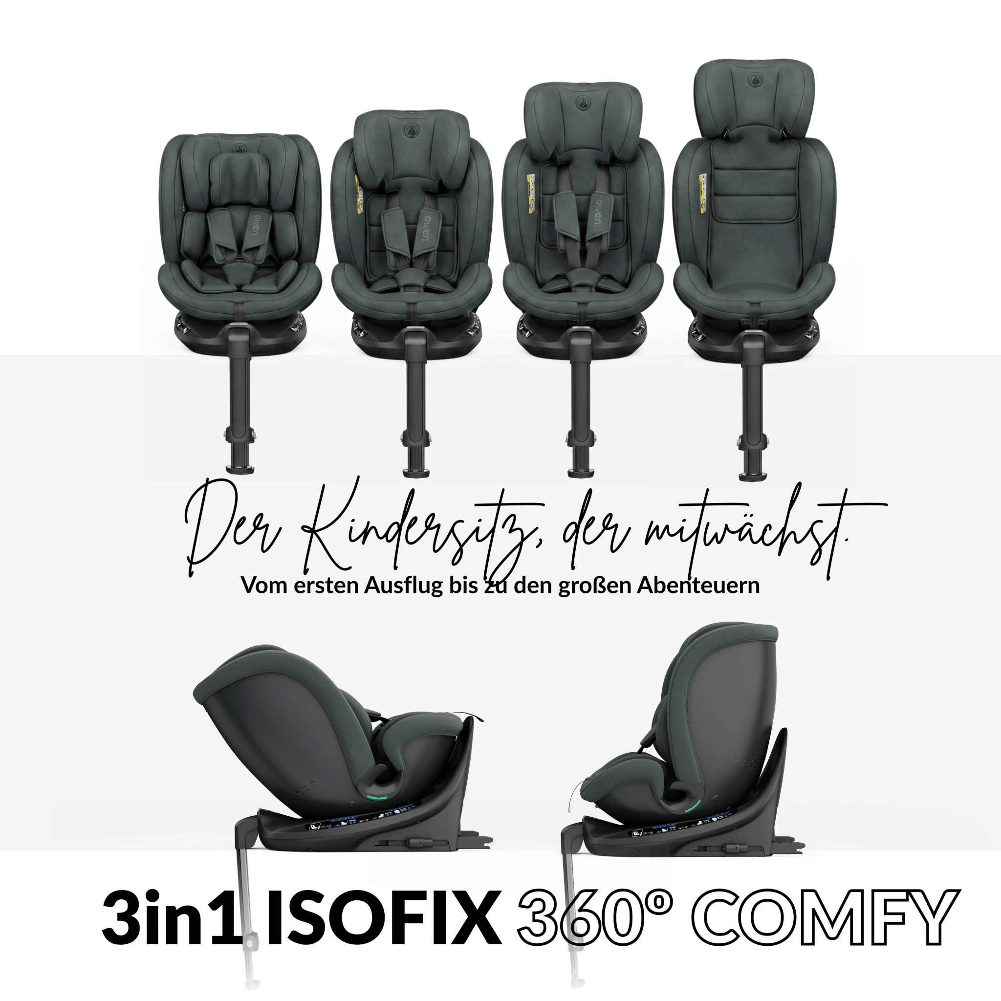 OWEN® 3 - in - 1 Kindersitz mit ISOFIX 360º Comfy - OWEN