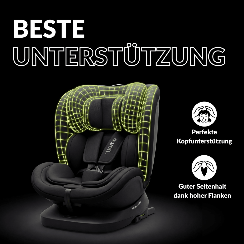 OWEN® 3 - in - 1 Kindersitz mit ISOFIX 360º Comfy - OWEN