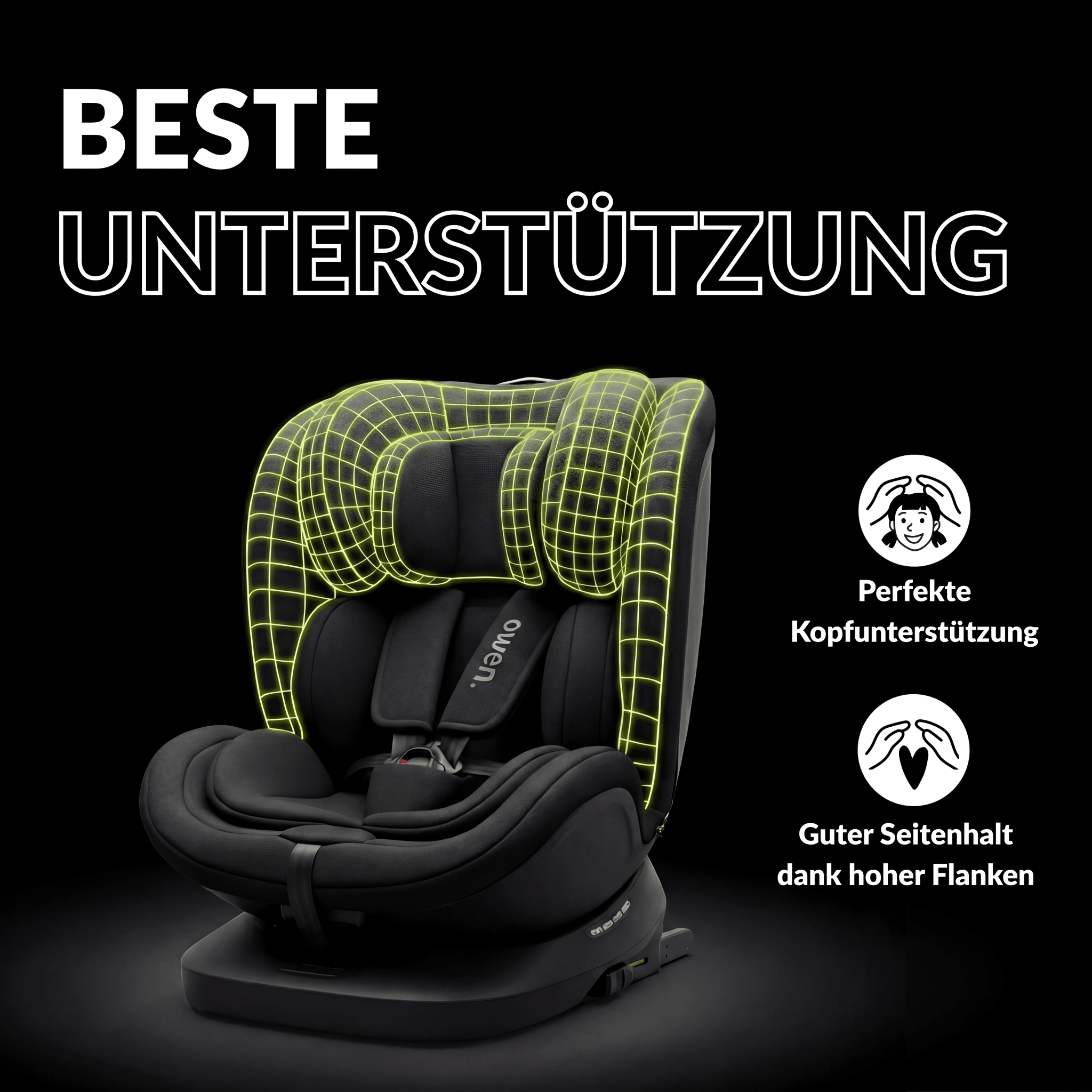 OWEN® 3 - in - 1 Kindersitz mit ISOFIX 360º Comfy - OWEN