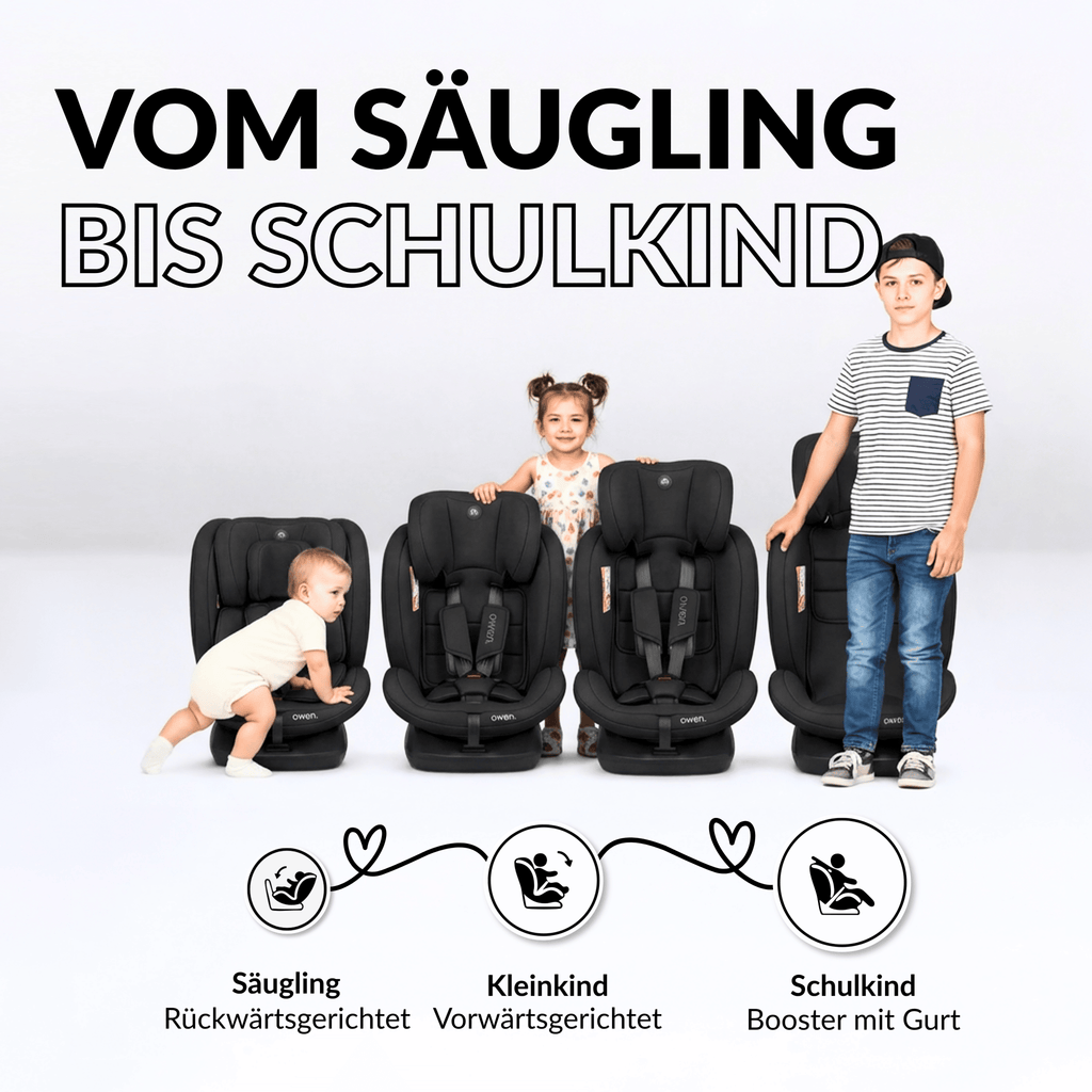 OWEN® 3 - in - 1 Kindersitz mit ISOFIX 360º Comfy - OWEN