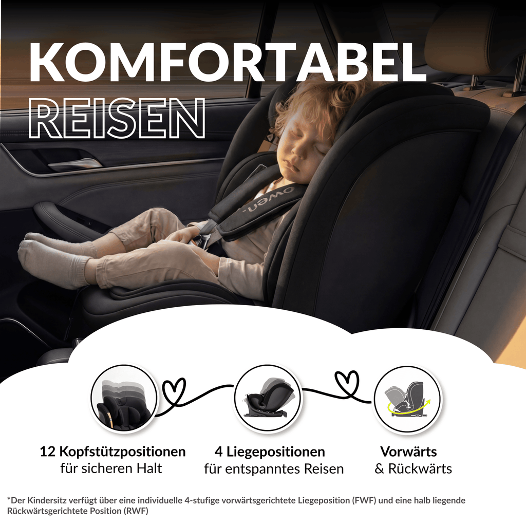 OWEN® 3 - in - 1 Kindersitz mit ISOFIX 360º Comfy - OWEN