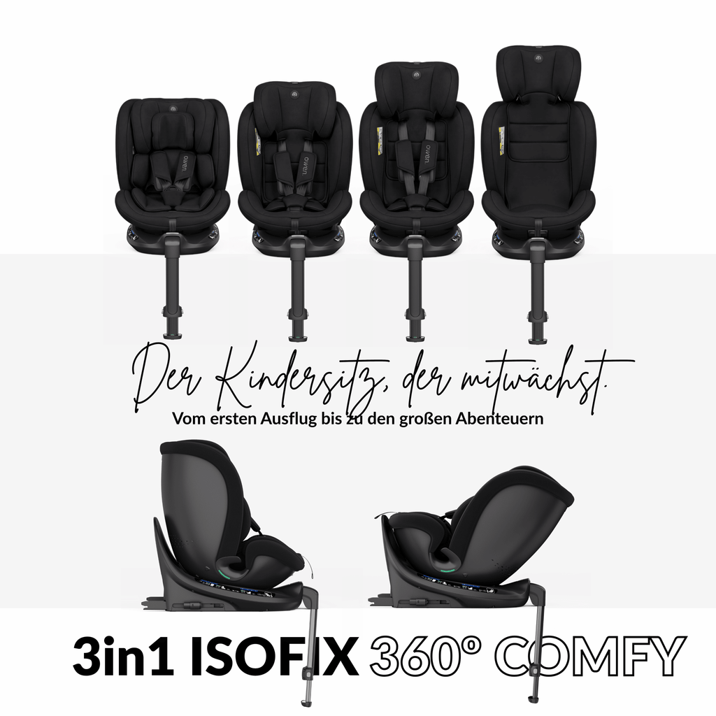 OWEN® 3 - in - 1 Kindersitz mit ISOFIX 360º Comfy - OWEN
