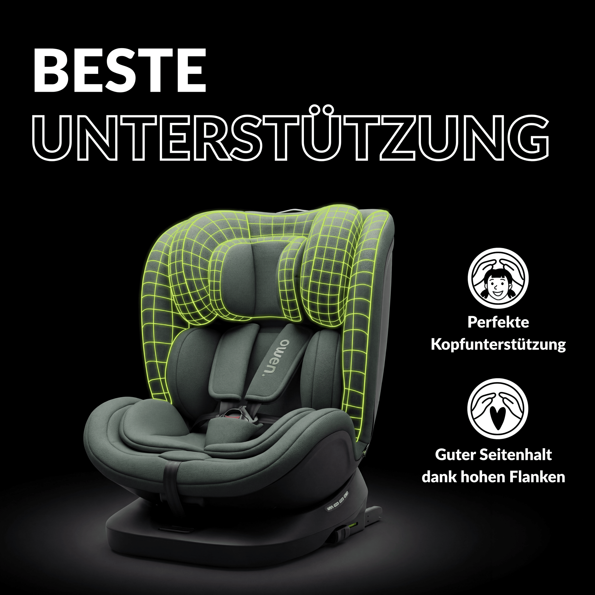 OWEN® 3 - in - 1 Kindersitz mit ISOFIX 360º Comfy - OWEN