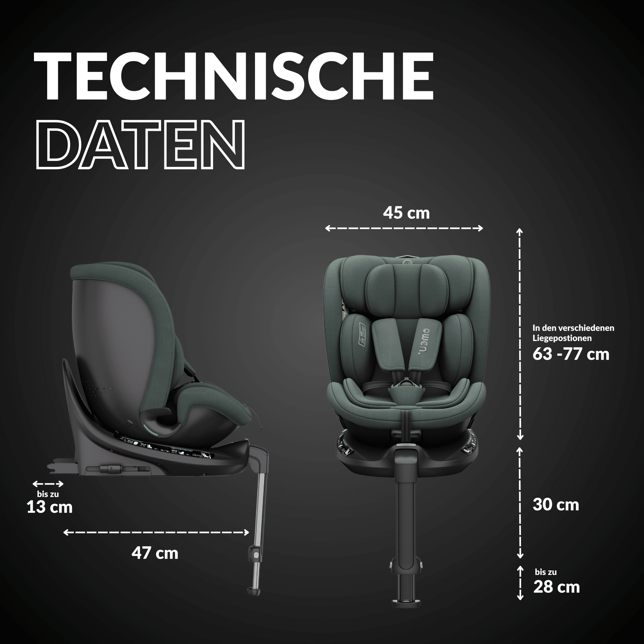 OWEN® 3 - in - 1 Kindersitz mit ISOFIX 360º Comfy - OWEN