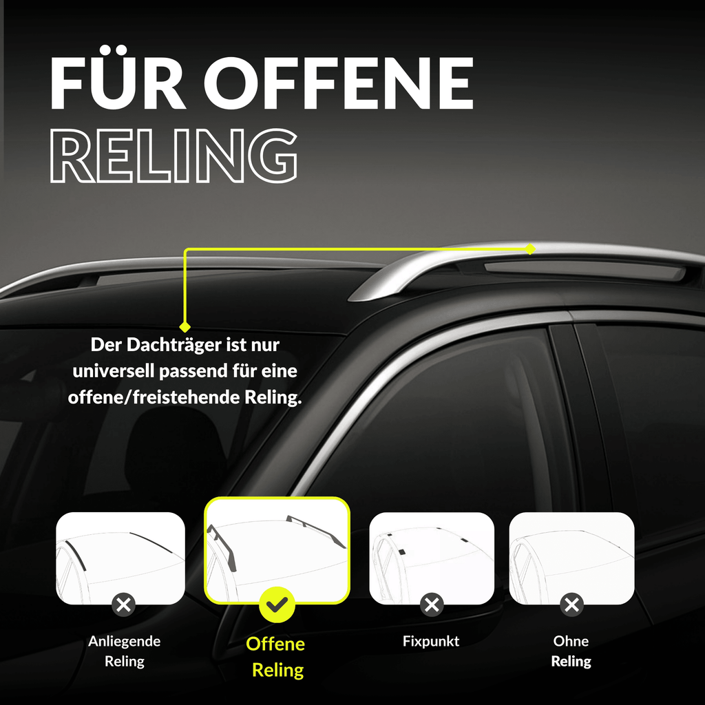 OWEN® Dachträger 5.0 für offene Reling - OWEN