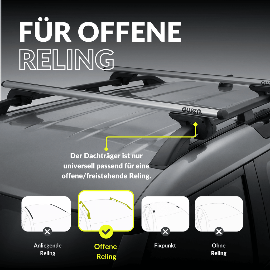 OWEN® Dachträger 5.0 für offene Reling - OWEN