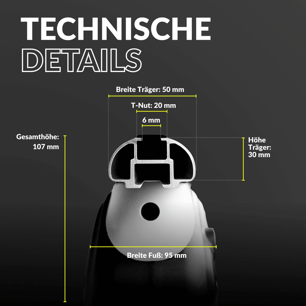 OWEN® Dachträger 5.0 für offene Reling - OWEN