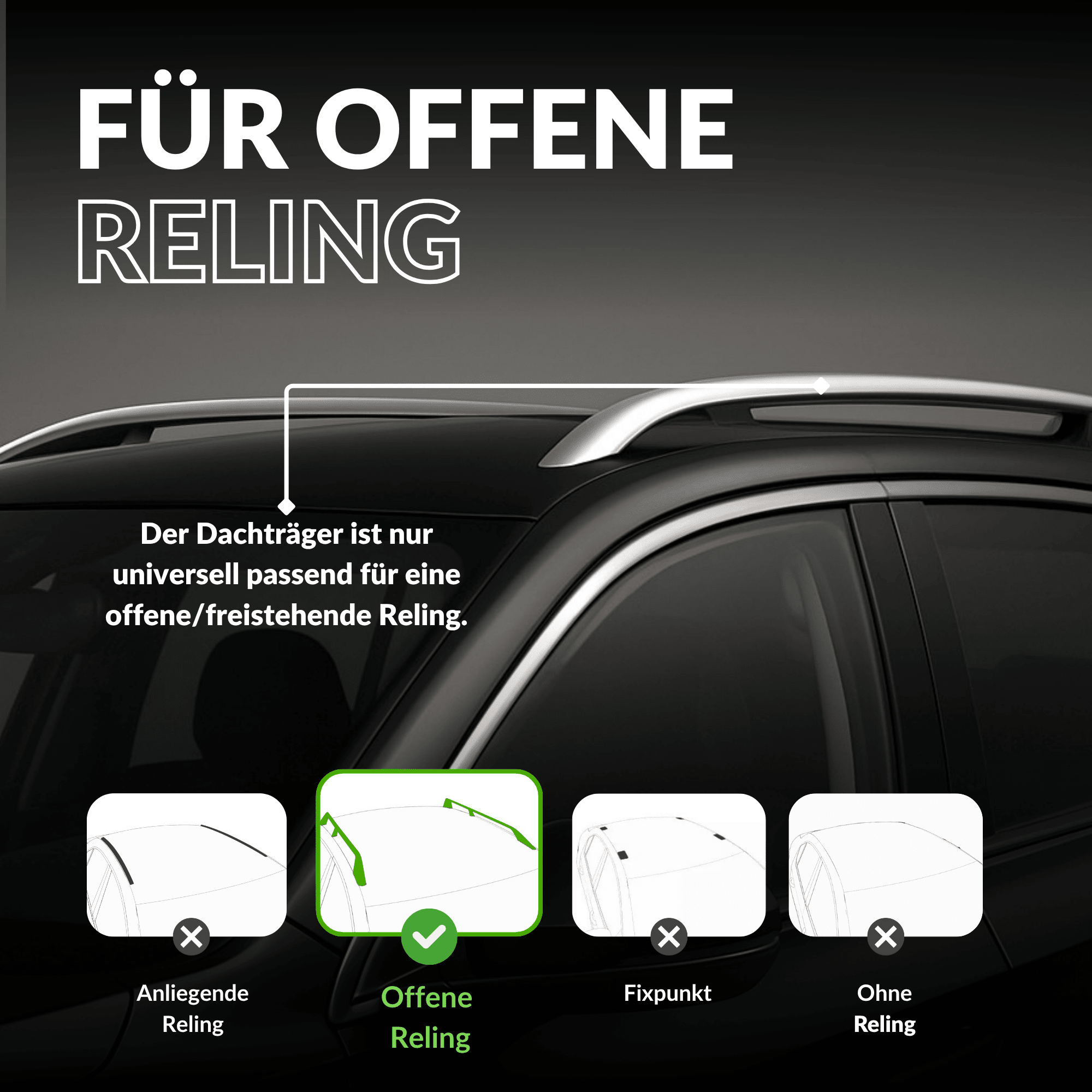 OWEN® Dachträger 5.0 PRO für offene Reling - OWEN