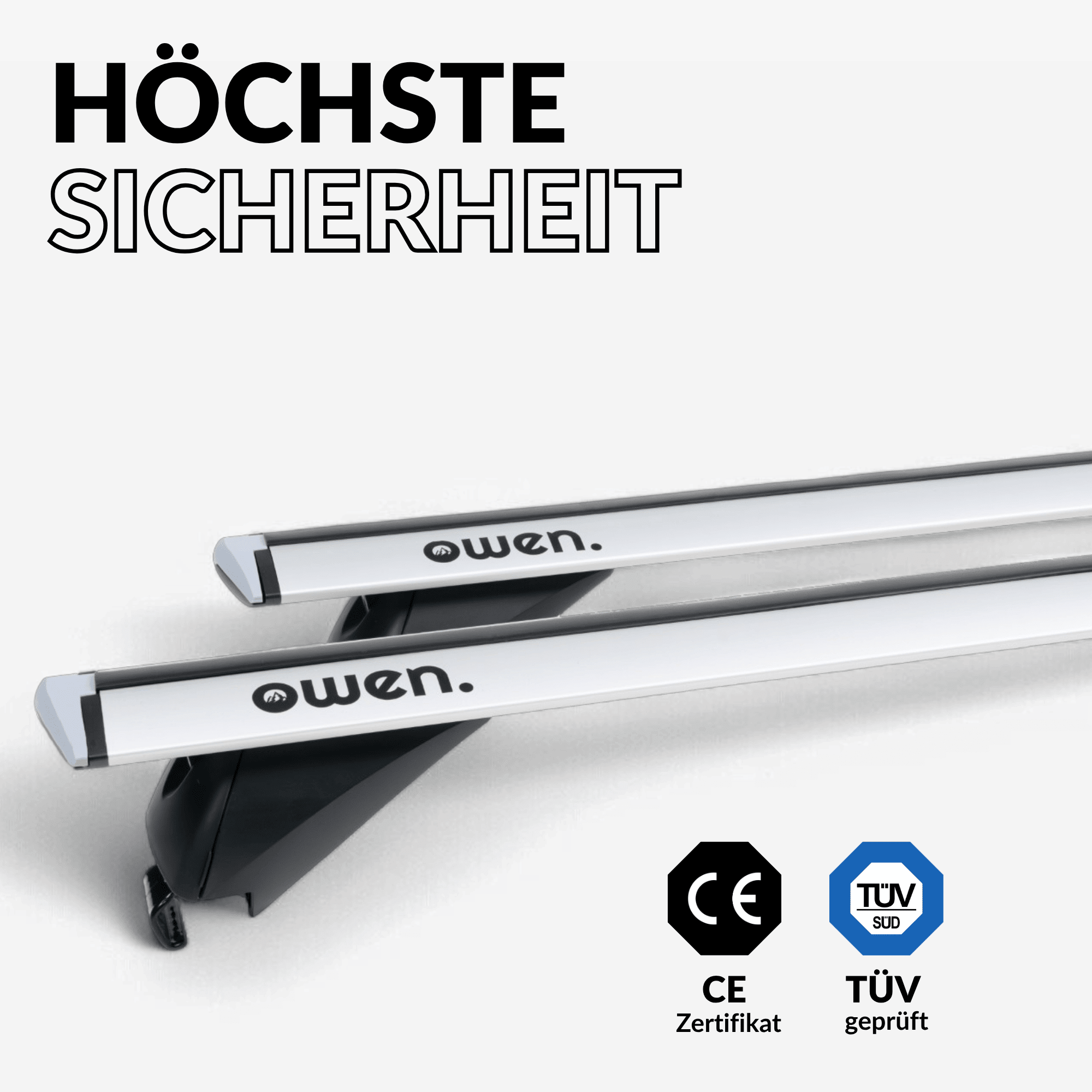 OWEN® Dachträger 5.0 PRO für offene Reling - OWEN