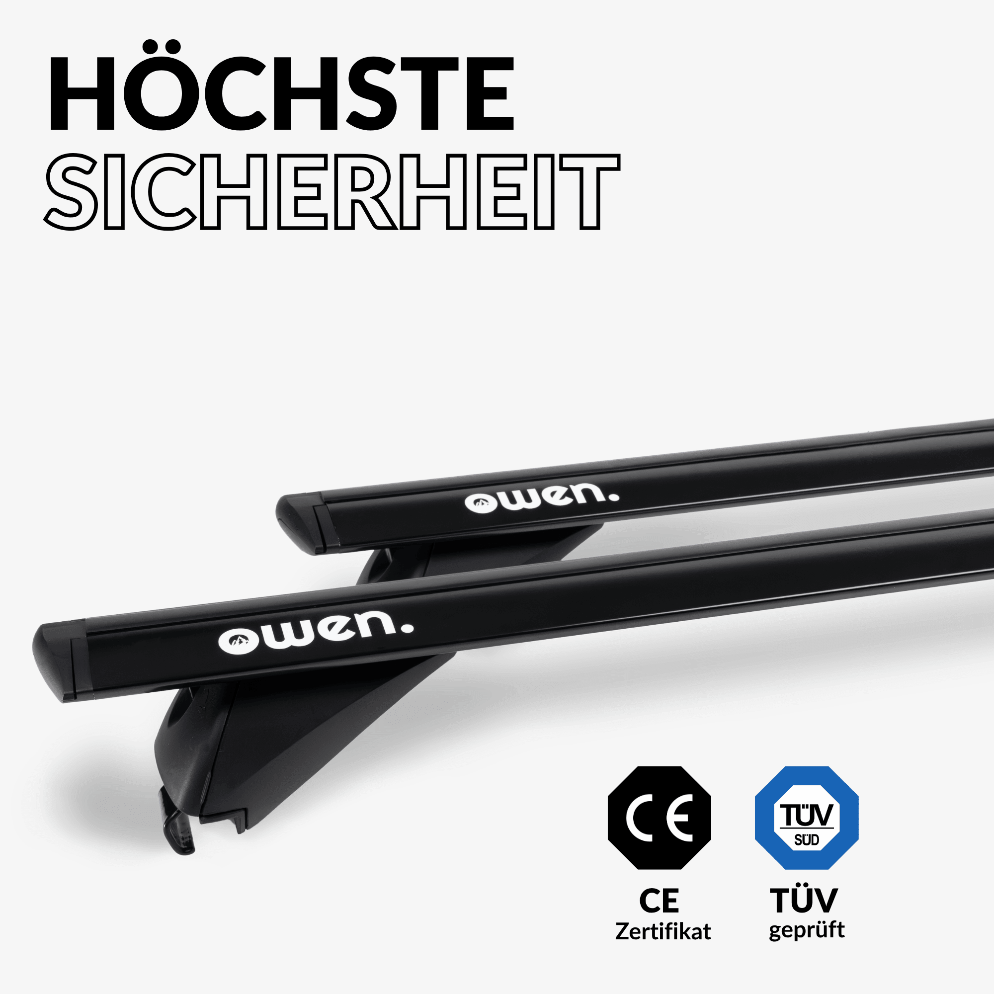 OWEN® Dachträger 5.0 PRO für offene Reling - OWEN