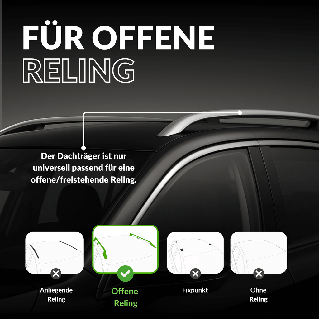 OWEN® Dachträger 5.0 PRO für offene Reling - OWEN