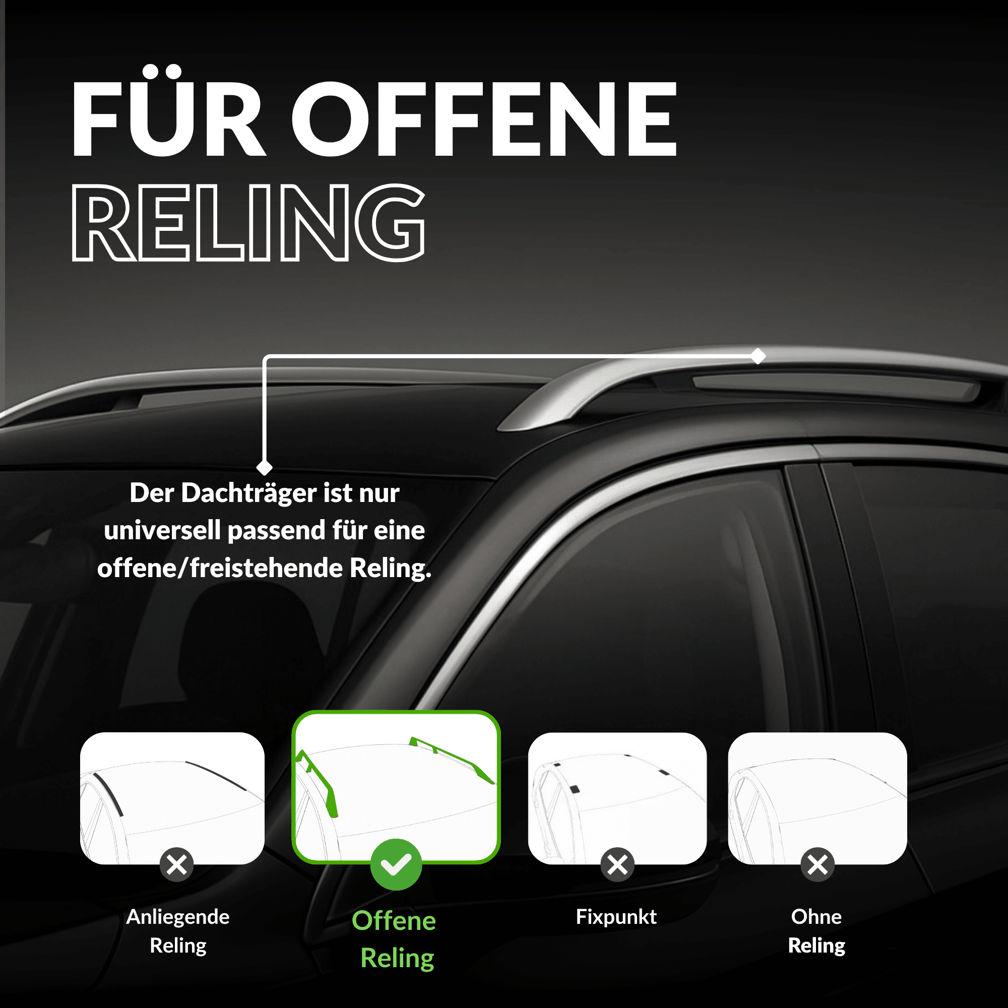 OWEN® Dachträger 5.0 PRO für offene Reling - OWEN
