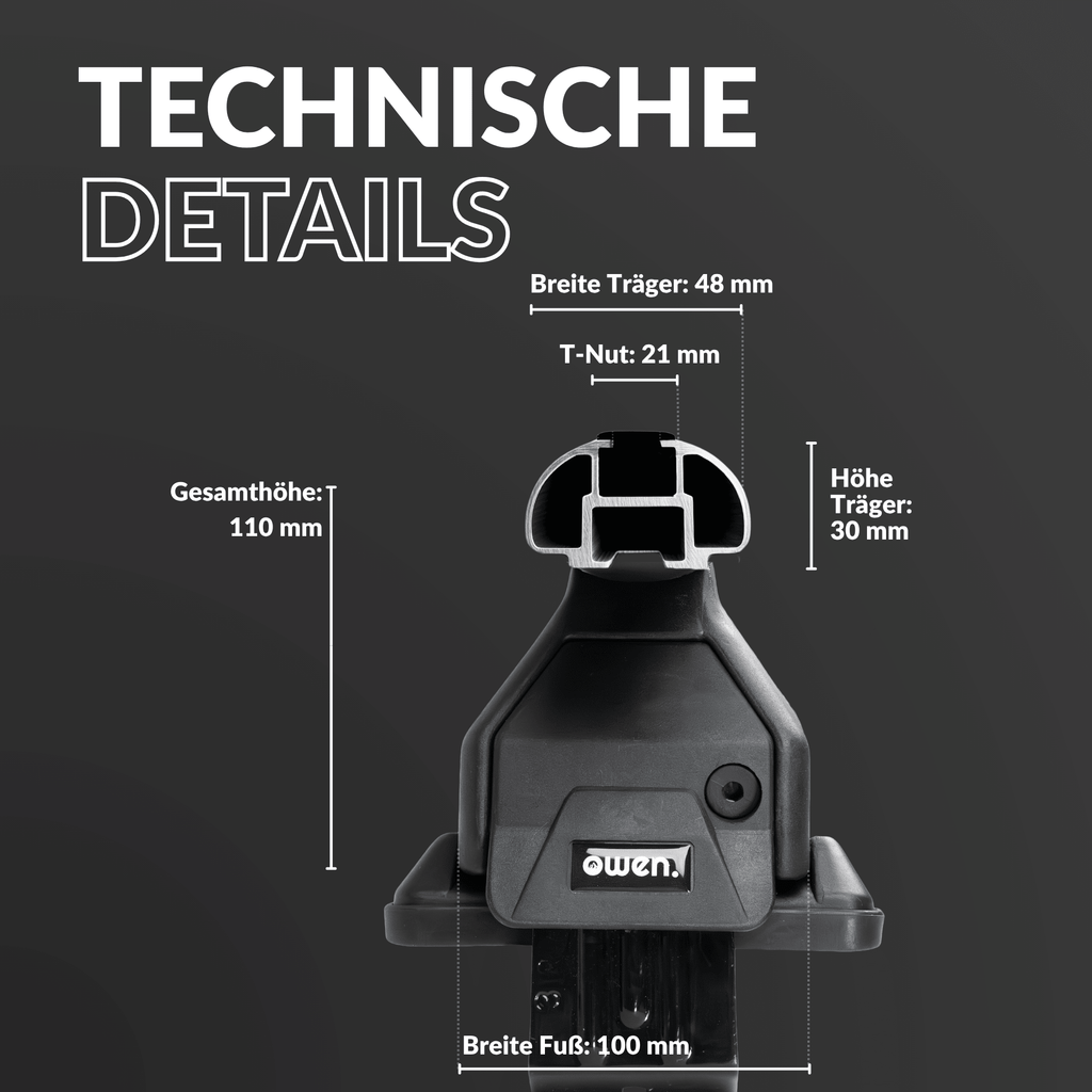 OWEN® Dachträger 6.0 für Dach ohne Reling - OWEN