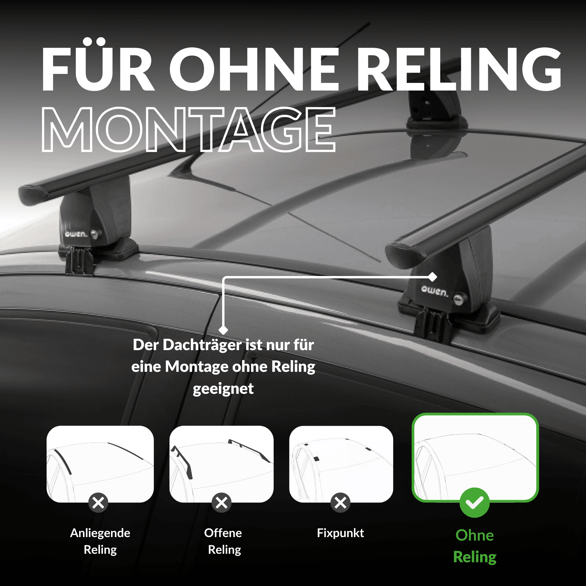 OWEN® Dachträger 6.0 für Dach ohne Reling - OWEN