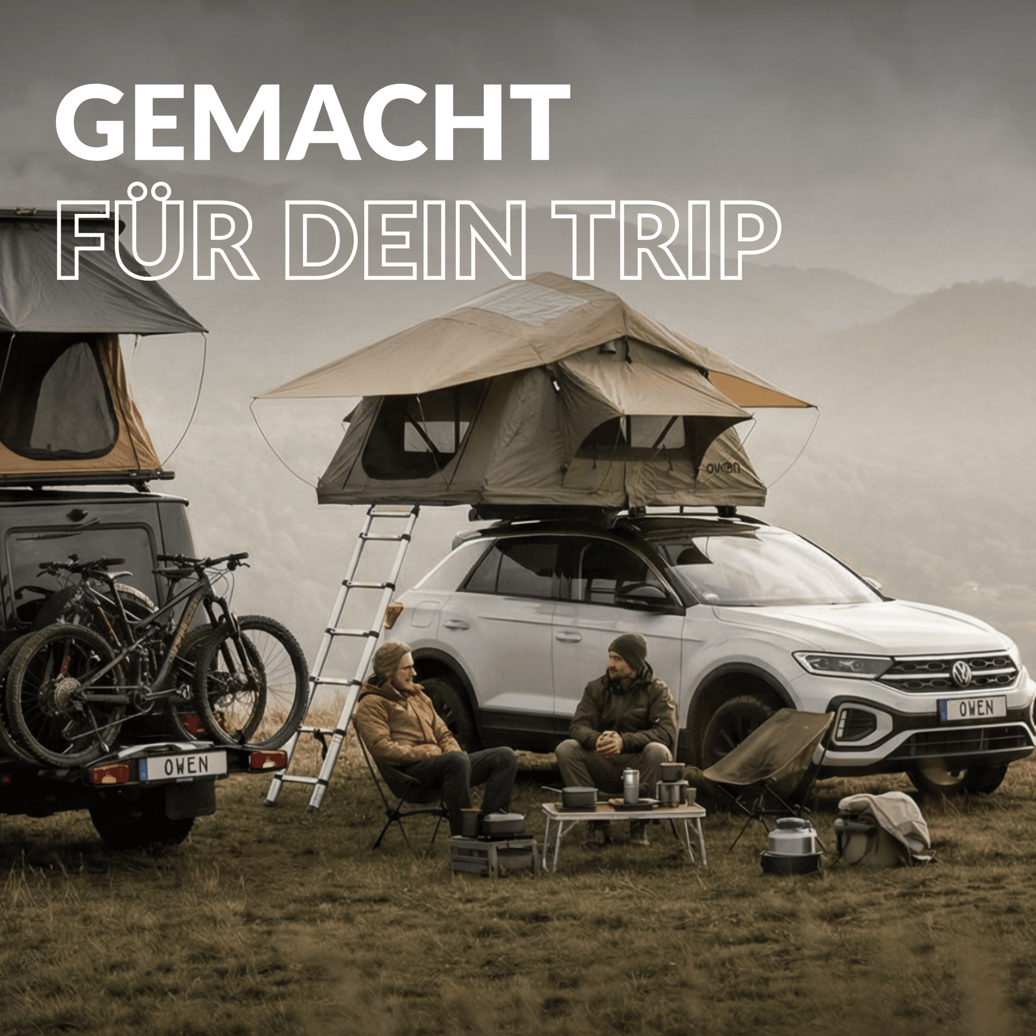 OWEN® two Dachzelt Olivgrün - OWEN